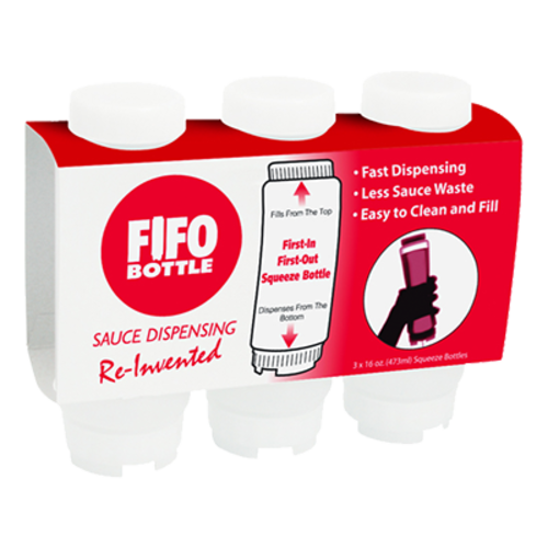 16oz FIFO Squeeze Bottles (3 Pack)