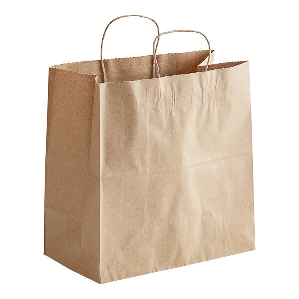 Handled Compostable Kraft Paper Bag