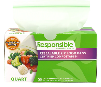 Compostable Plastic Zip Bags