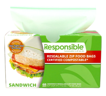 Compostable Plastic Zip Bags