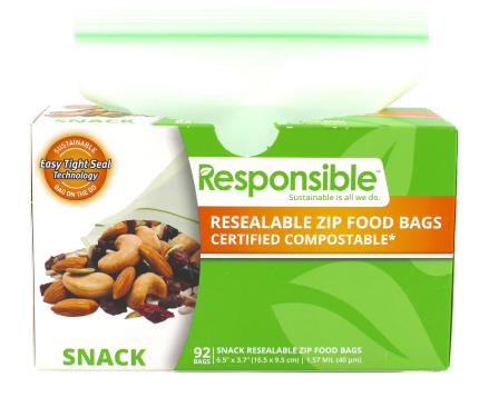 Compostable Plastic Zip Bags