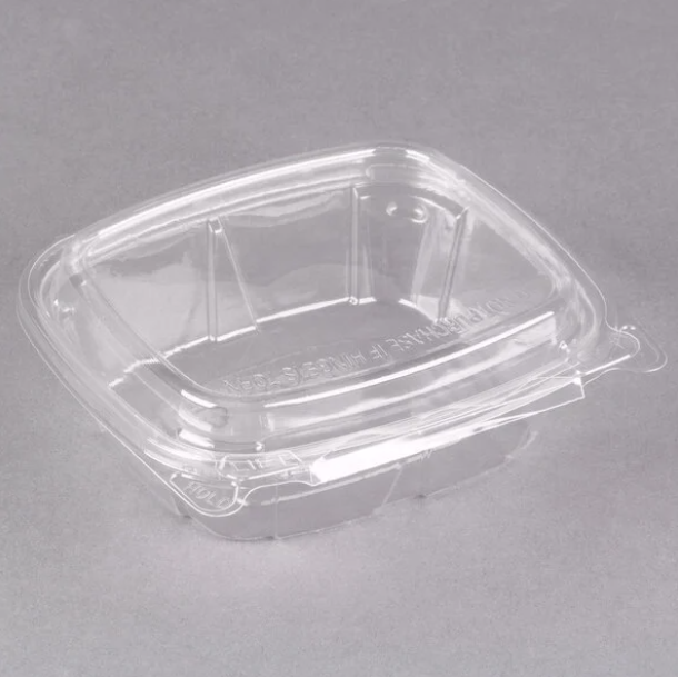 Tamper-Resistant Hinged Container with Dome Lid