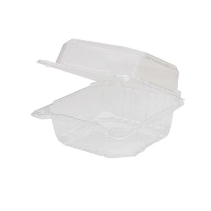 6" x 6" 1-Compartment Hinged To-Go Food Container