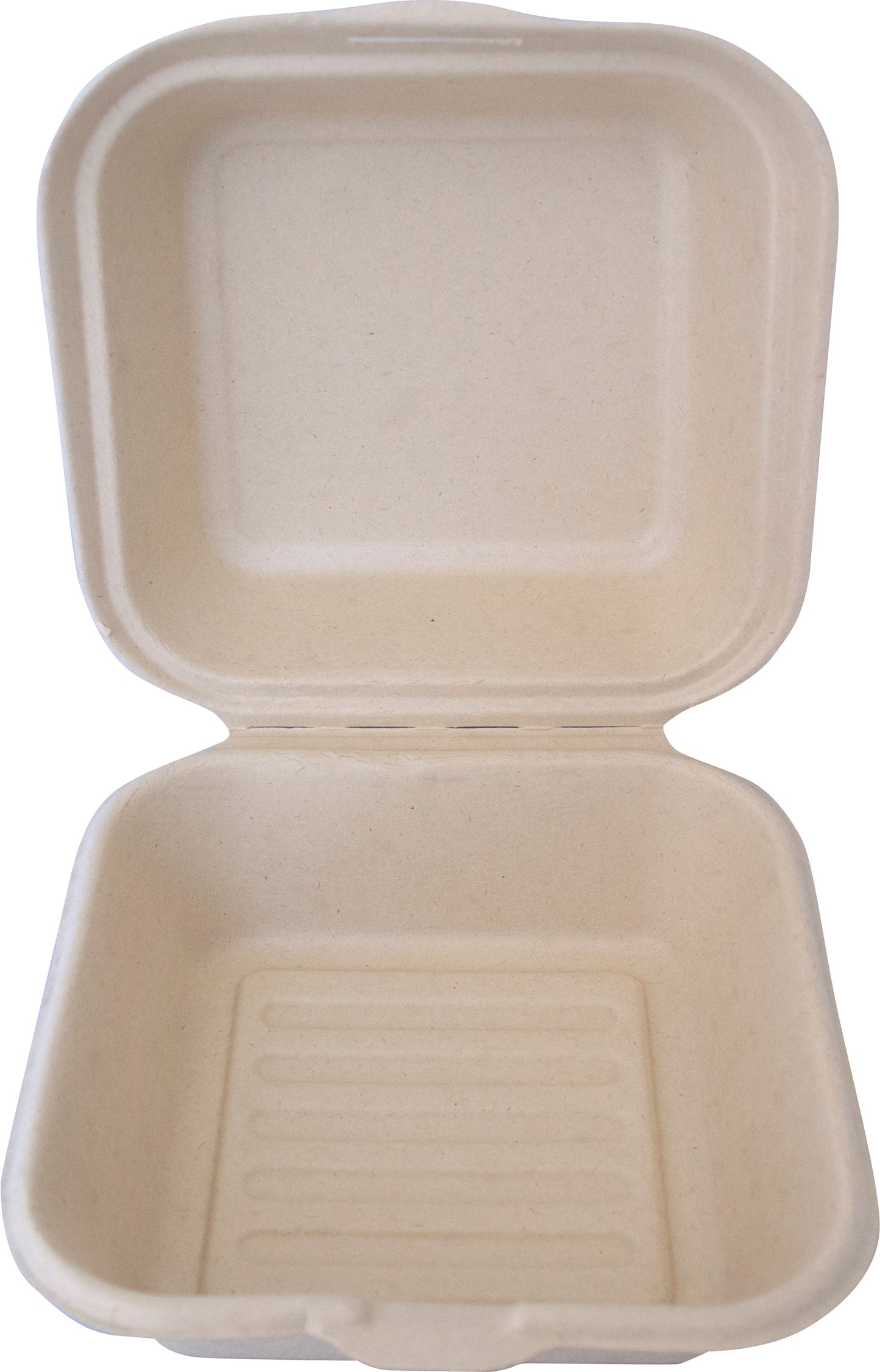 6" x 6" 1-Compartment Hinged To-Go Food Container