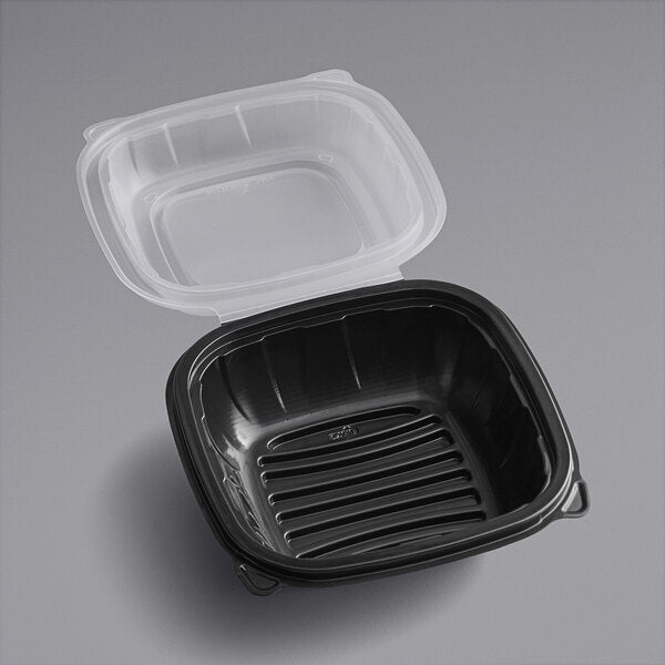 6" x 6" 1-Compartment Hinged To-Go Food Container