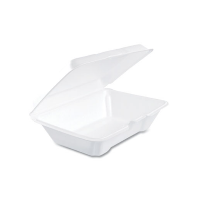 9" x 6" 1-Compartment Hinged To-Go Food Container