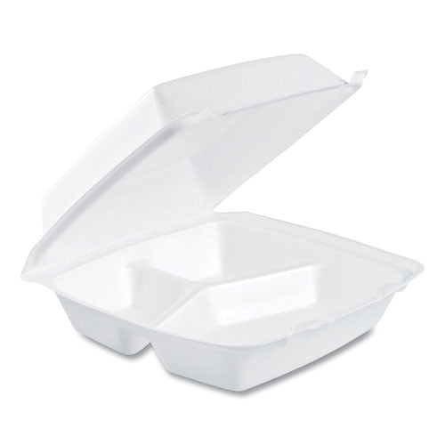9" x 9" 3-Compartment Hinged To-Go Food Container