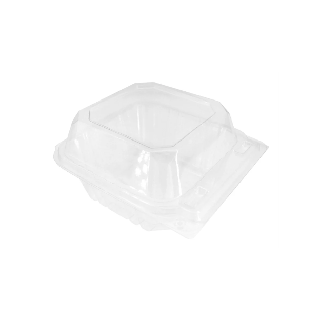 6" x 6" 1-Compartment Hinged To-Go Food Container