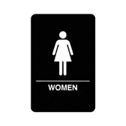 6" x 9" Restroom Sign with Braille