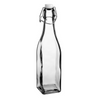 Clear Glass Bottle w/ Wire Bail Swing Top Lid