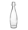 Clear Glass Bottle w/ Wire Bail Swing Top Lid