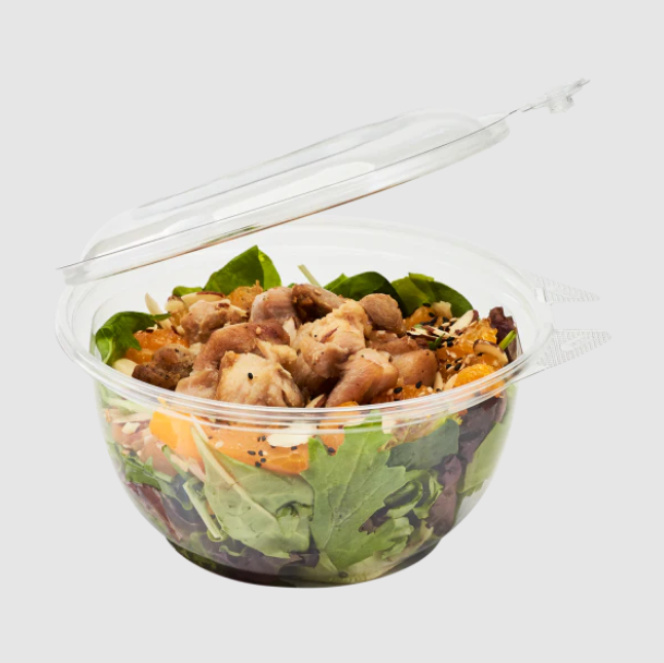 Tamper-Resistant Hinged Container with Dome Lid