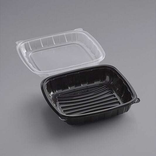 10" x 10" 1-Compartment Hinged To-Go Food Container