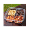 Shallow 4-Compartment Compostable Container & Lid