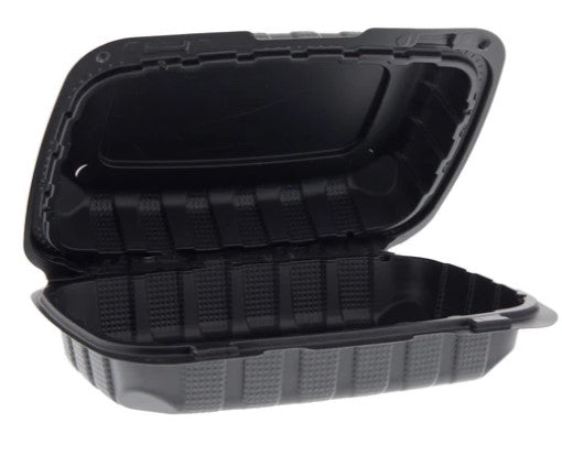 9" x 6" 1-Compartment Hinged To-Go Food Container