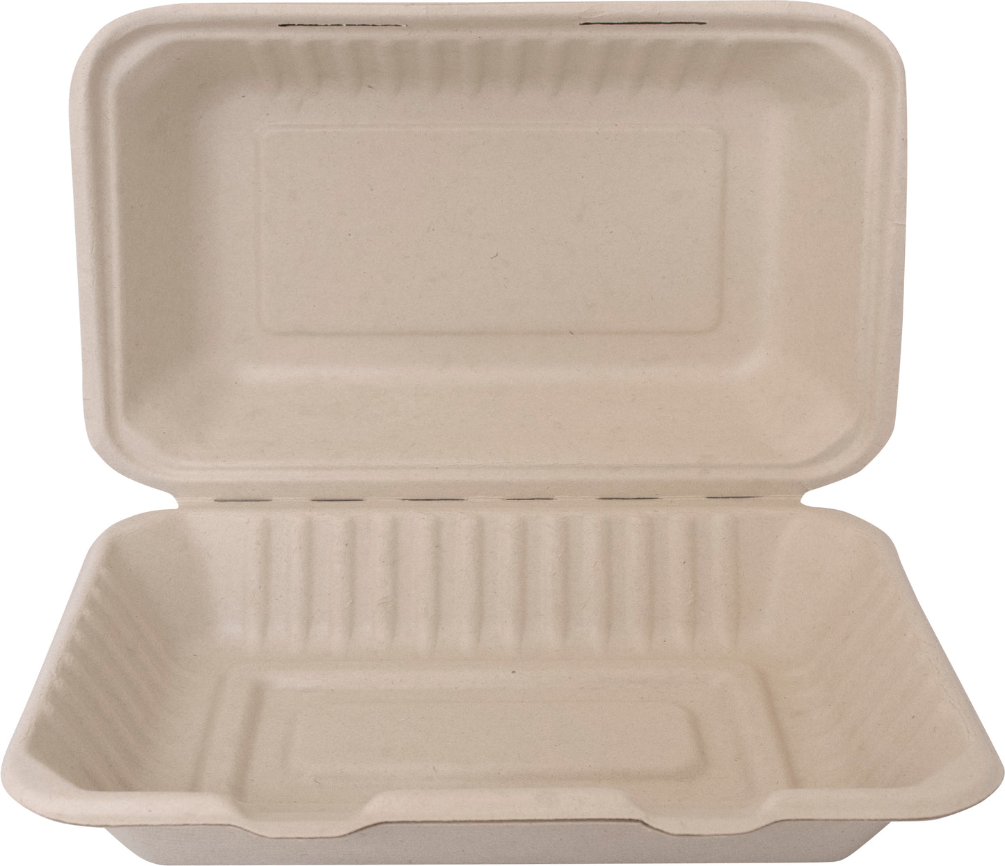 9" x 6" 1-Compartment Hinged To-Go Food Container