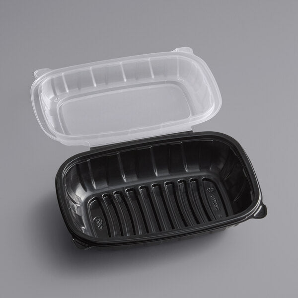 9" x 6" 1-Compartment Hinged To-Go Food Container