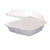 9" x 9" 1-Compartment Hinged To-Go Food Container