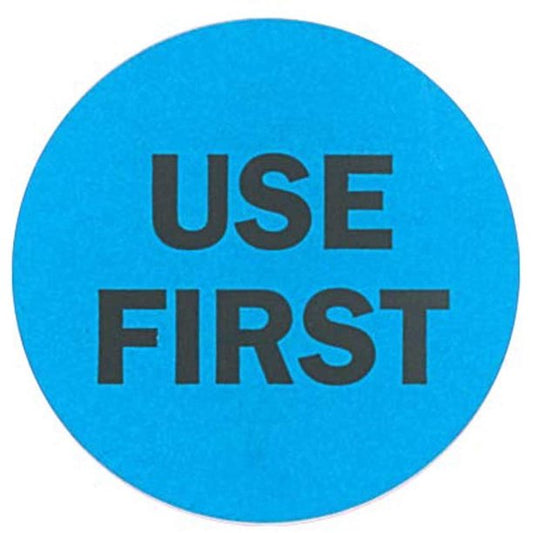 "Use First" Stickers